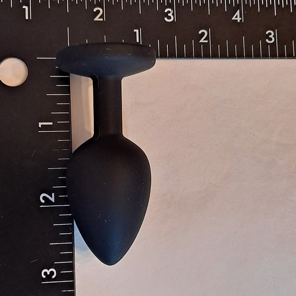 Butt Plug Bling Jewel Silicone Black - Picture 6 of 9